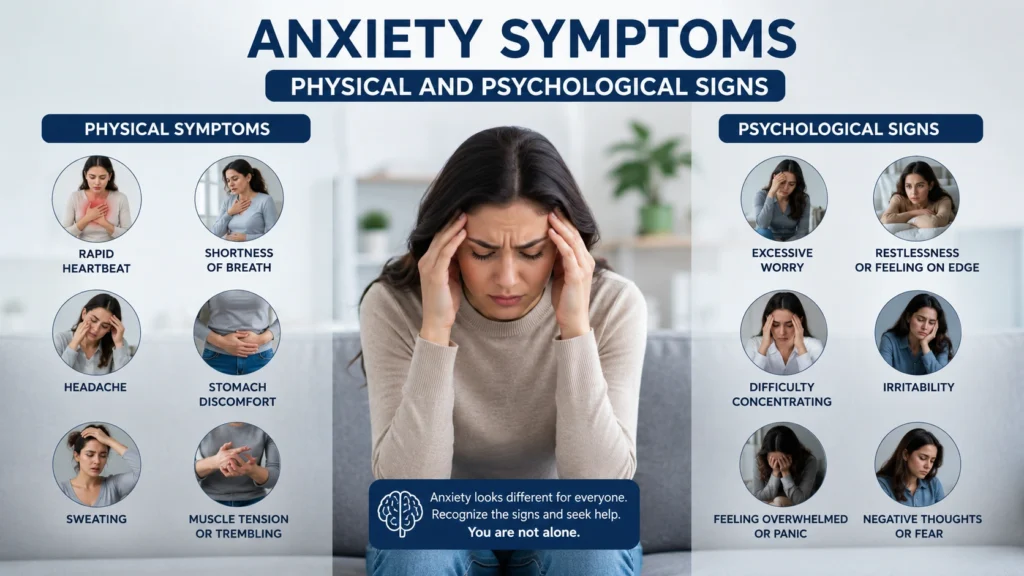 Anxiety Symptoms: Physical & Psychological Signs