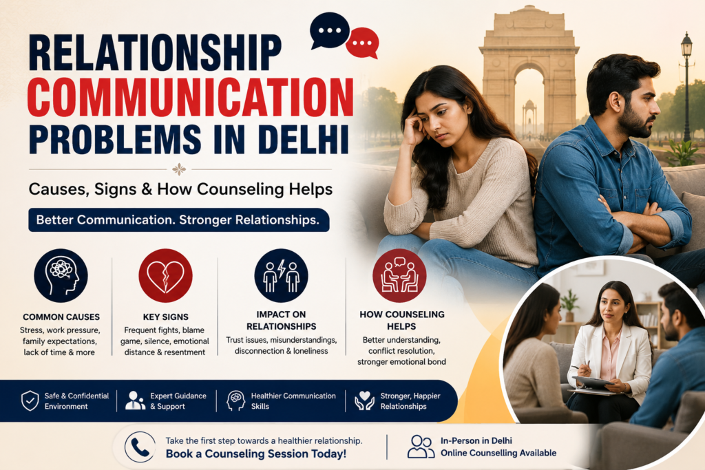 Relationship Communication Problems in Delhi: Causes, Signs & How Counseling Helps