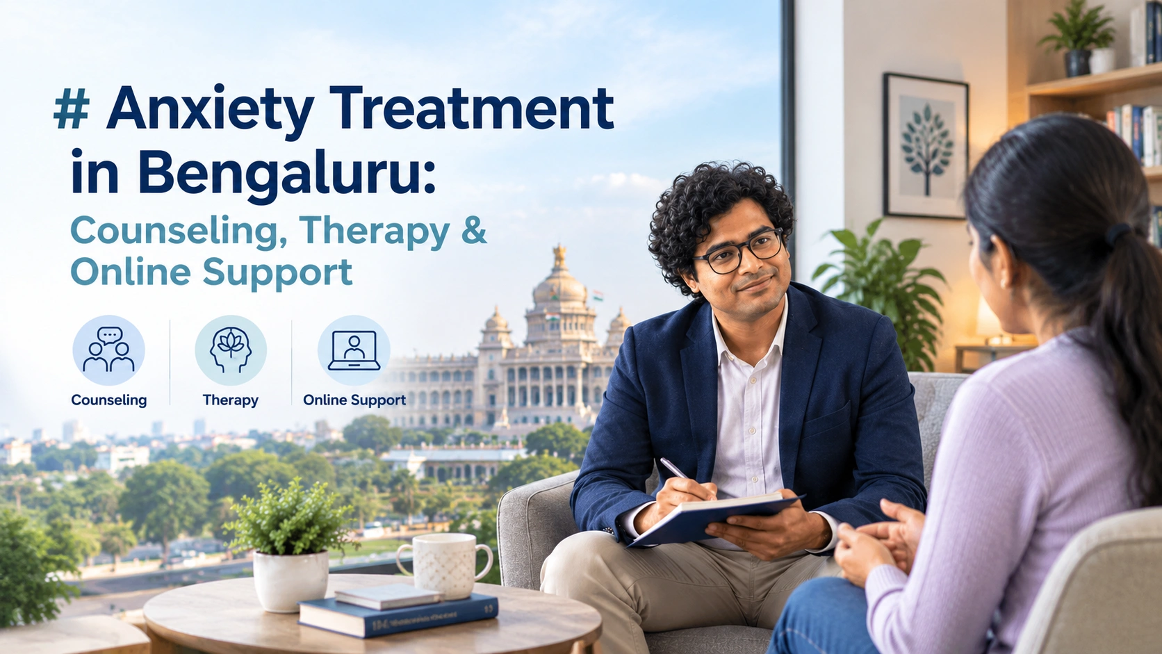 Online anxiety counseling and anxiety treatment in Bengaluru