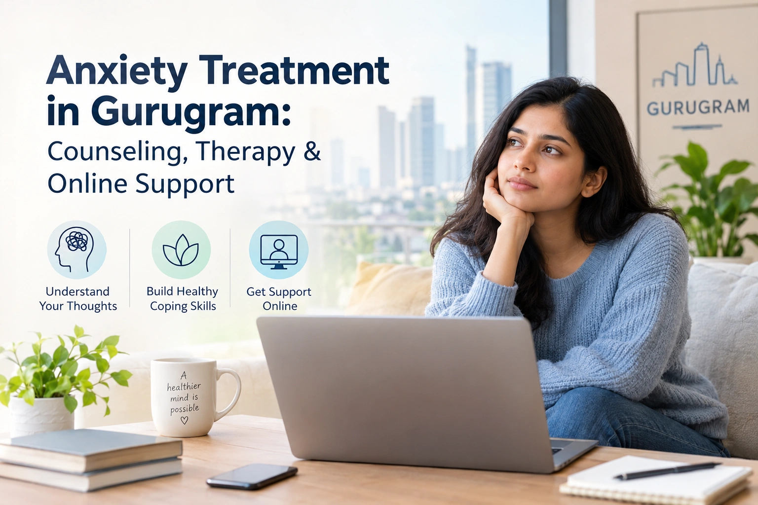 Anxiety Treatment in Gurugram- Counseling, Therapy & Online Support