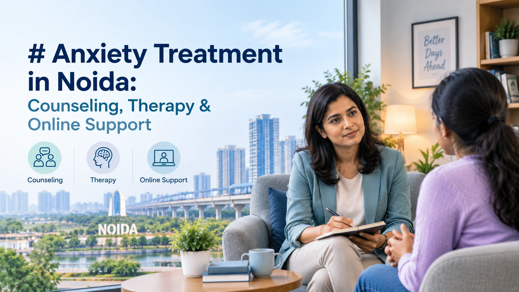 Anxiety Treatment in Noida- Counseling, Therapy & Online Support