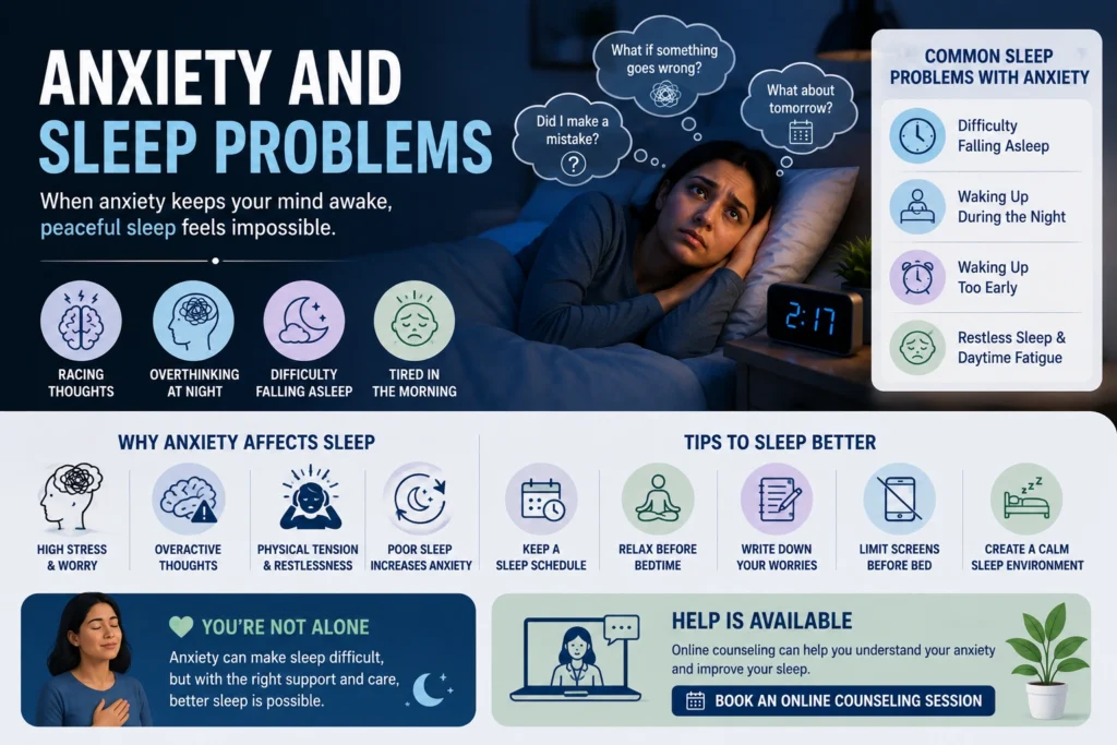 Anxiety and Sleep Problems _ Causes, Symptoms & Treatment