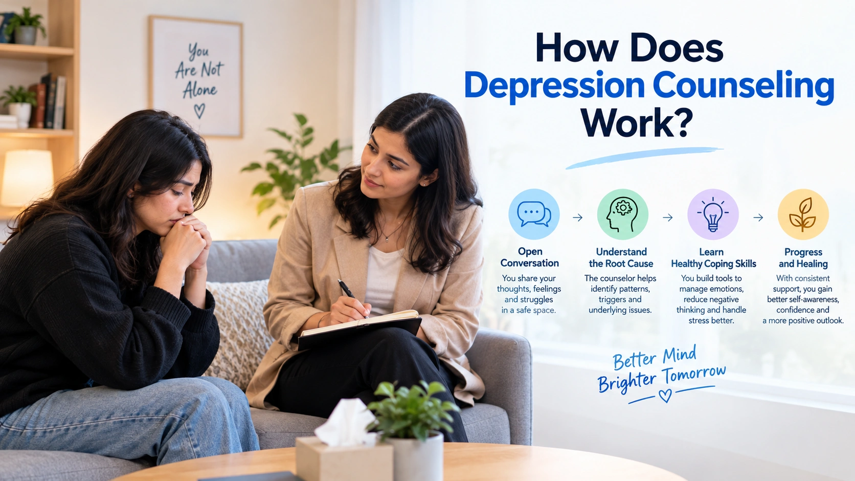 How does depression counseling work and what to expect during a counseling session